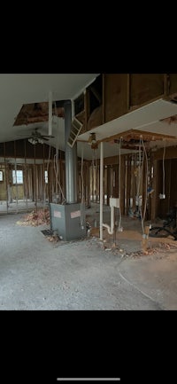 the inside of a room that has been remodeled